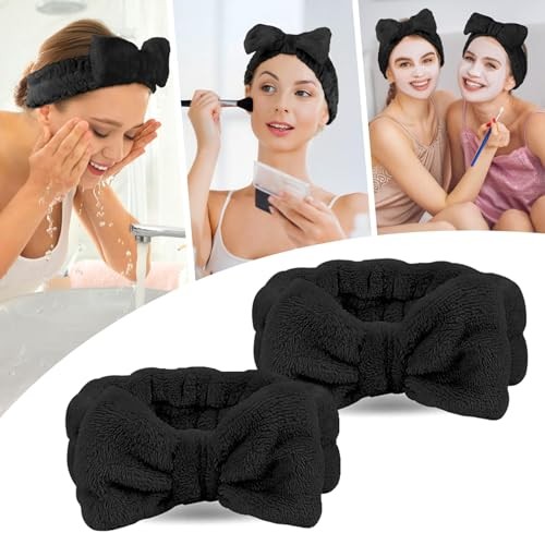 Facial Headband - Terry Cloth Headbands for Face Washing,Skin Care,Makeup,Bow - Picture 5 of 6