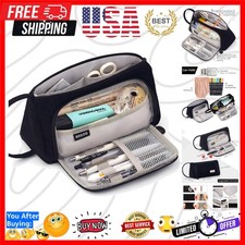 Big Capacity Pencil Case Pouch Pen Case Simple Stationery Bag School College ...