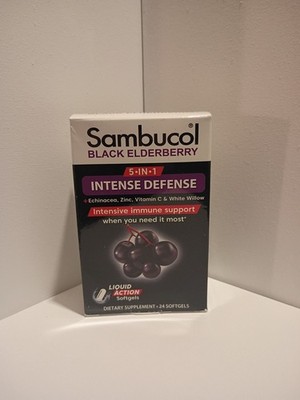 Sambucol Black Elderberry 5-in-1 Intensive Defense Softgels 24 Ct