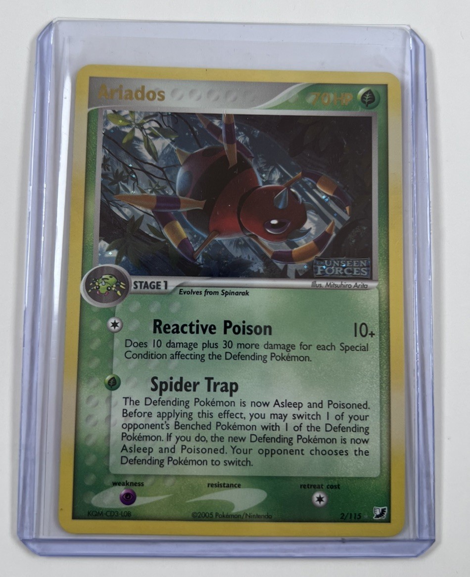 ▸ Ariados | ex Unseen Forces | Reverse Holo Stamped | 2/115 | NM