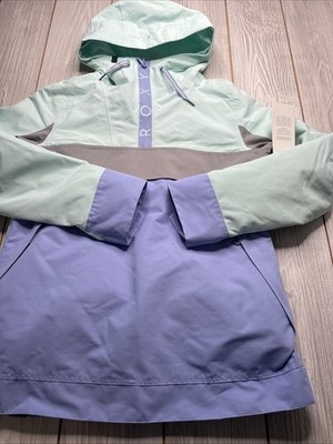 New Roxy Womens Shelter Ski Snowboard Jacket Coat Size Medium Periwinkle Mint