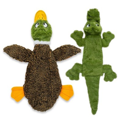 Hundespielzeug 2-in-1 Ente & Alligator, Größe S, weich, strapazierfähig, ohne