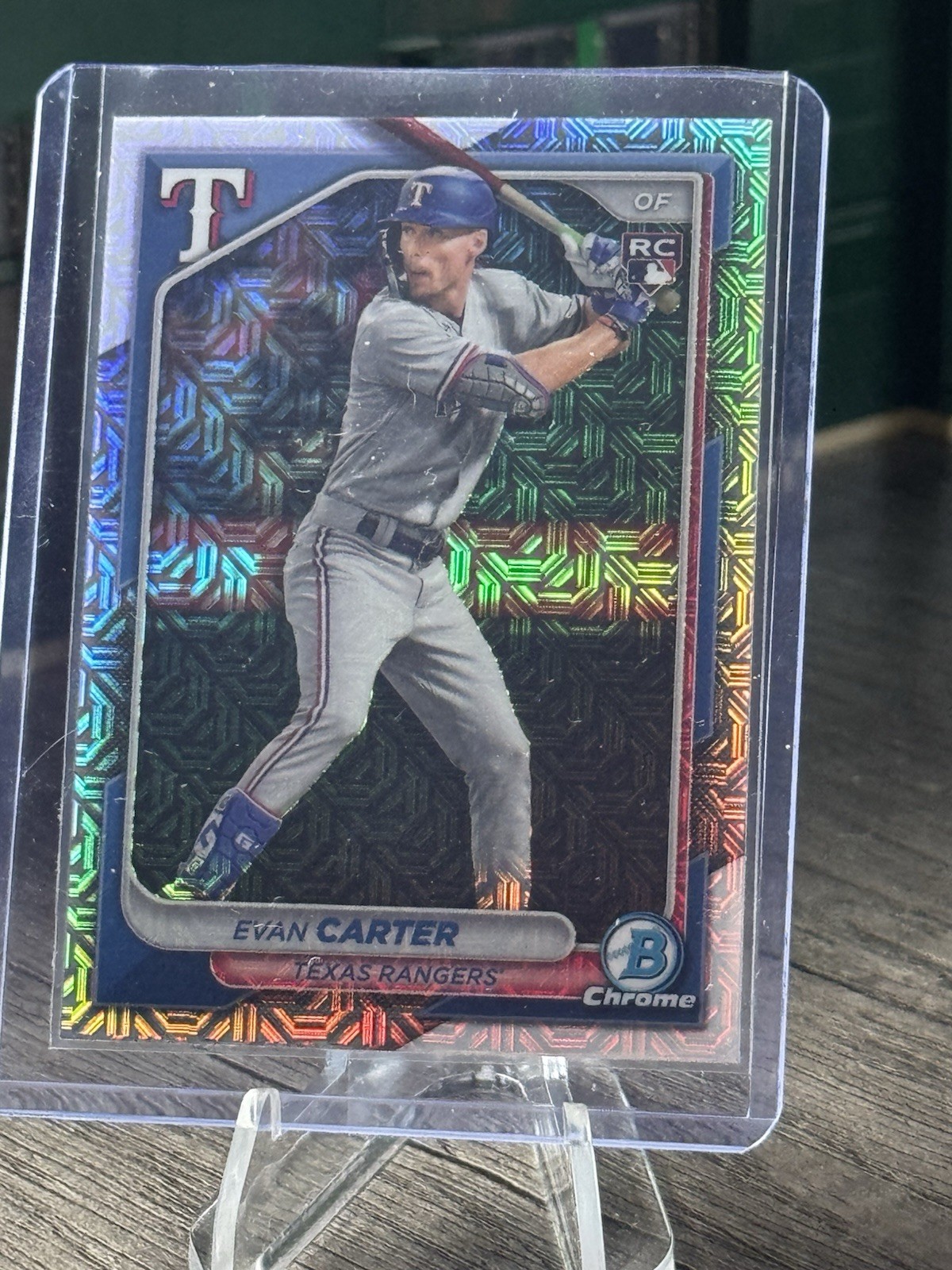 2024 Bowman Chrome - Evan Carter #65 Mojo Refractor (RC)