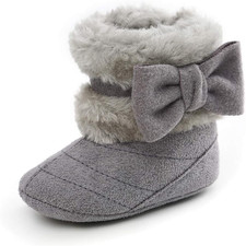 Stivaletti Invernali per Neonata Con Morbida Suola Scarpe Primi Passi in Pile Ca