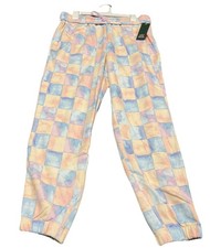 Wild Fable High-Rise Fleece Sweatpants Pink / Blue Checked Size L Teens  Adults