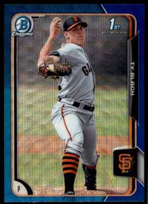 2015 Bowman Chrome Blue Wave Refractor Ty Blach San Francisco Giants