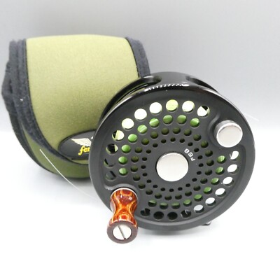 Fenwick F68 Fliegen Angelrolle + Tasche + neue Cortland Precision Line unbenutzt 3 1/2''