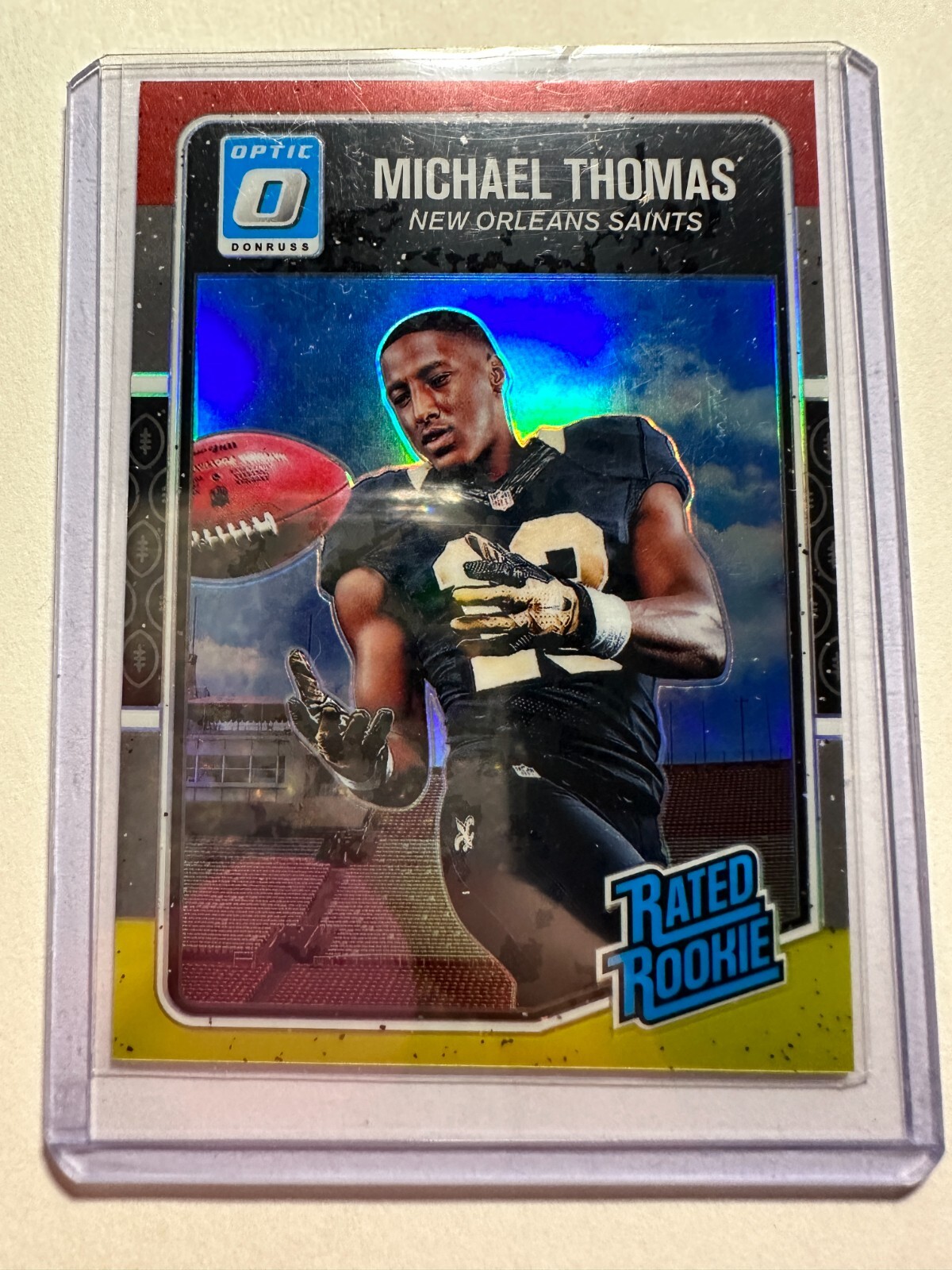 K18,640 - 2016 Donruss Optic Red and Yellow #186 Michael Thomas RR