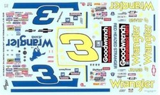 Powerslide 142 3 Wrangler 1985-87 Dale Earnhardt 1/24 waterslide Nascar decal