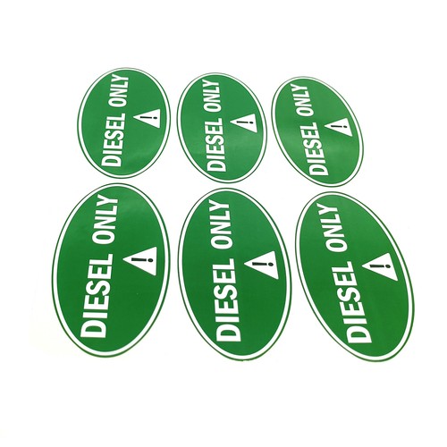 6x Diesel Only Stickers for Hassle - Free Identification of Diesel Equipment - Picture 5 of 6