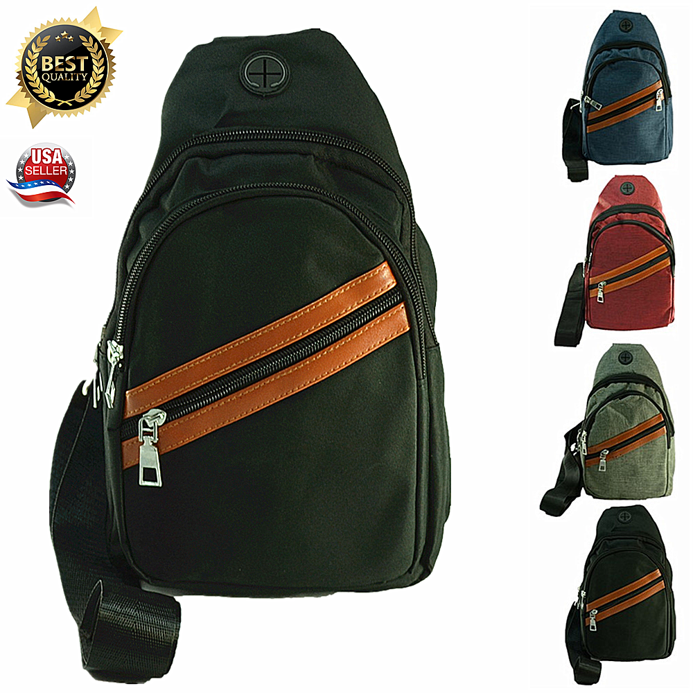 Fanny Pack Cross Body Shoulder Chest Sling Bag Backpack Sports Striped  Pouch Lot