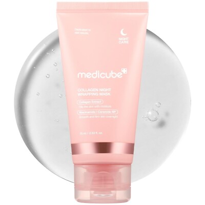 MEDICUBE Collagen Wrapping Mask 75ml Renewal Night Care Mask Cream, Kbeauty