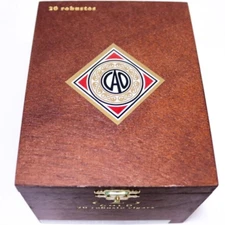 CAO Gold Robusto Empty Wooden Cigar Box 5.75" x 4.25" x 3.5"