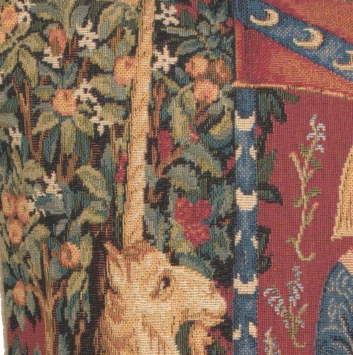 Medieval Hearing Lady Unicorn European Cushion Cover Home Decor Pillow 18x18 in - Picture 4 of 12