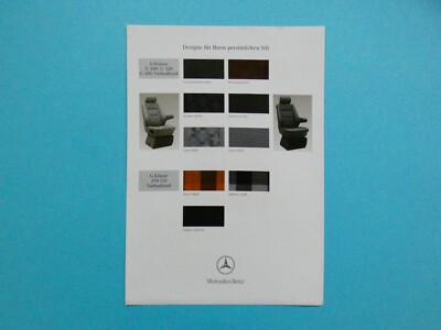 Brochure / Catalogue - Mercedes W463 G-Class - Colours and Upholstery - 05/99