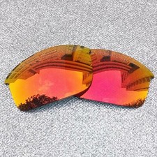 Fire Red Polarized Replacement Lenses For-Oakley Flak Jacket XLJ Frame