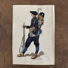 Watercolor drawing on paper by A. Bognard honorary hunter 20th century A5612