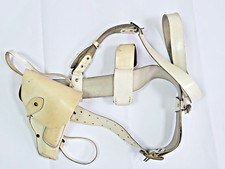 Vintage White Ceremonial Belt with Holster GAI MIA Ukraine 90s Trident
