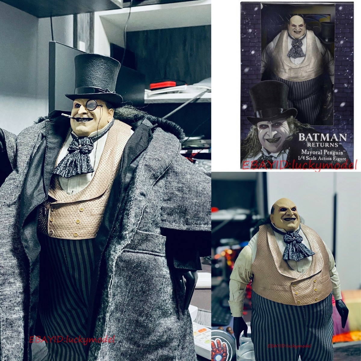 NECA 61443 Batman Returns Mayor Penguin 1/4 18 inchi Action Figure