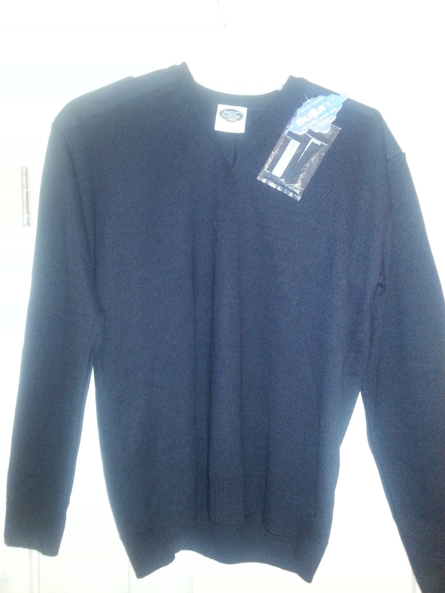 Navy Blue Cotton Commando Sweater Original German Army Pullover