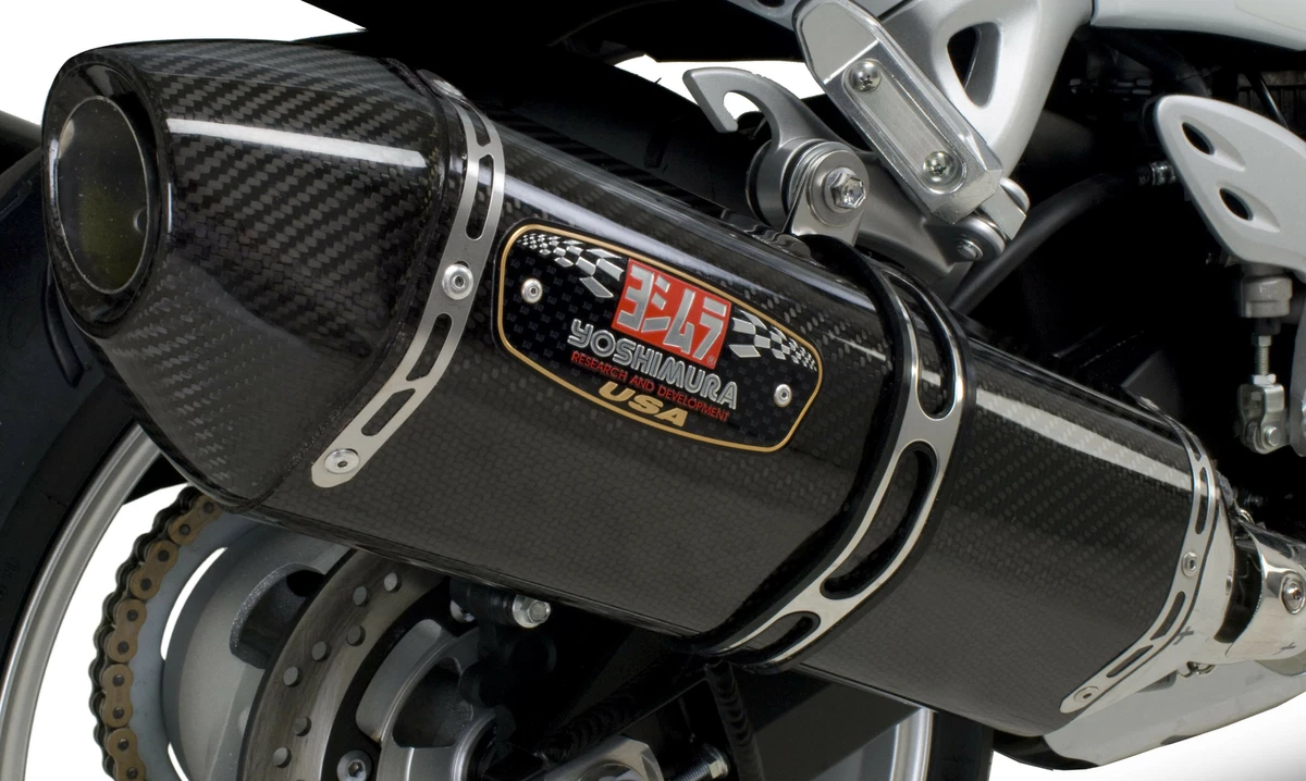 Yoshimura R77 Dual Slip On Muffler Exhaust SS CF CF Suzuki
