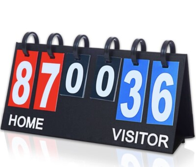 Upstreet Scoreboard Score Keeper - Portable Flipper Flips up to 99 Color