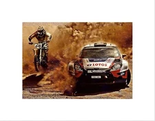 Sport Motocross Bike Rally Car Dirt Race Framed Wall Art Print