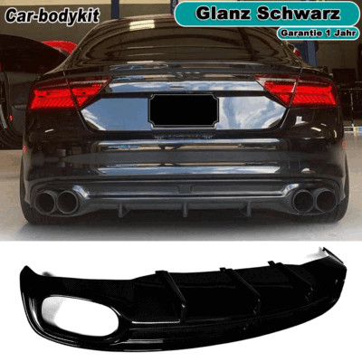 Gloss Black Rear Diffuser Diffuser Lip For Audi A7 S Line S7 Sportback 11-14 