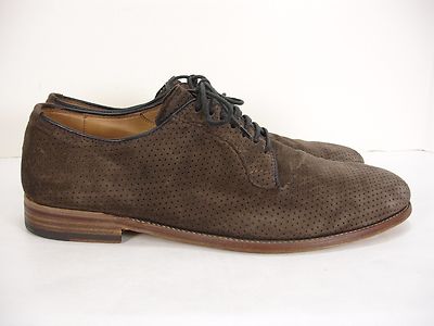 NOTIFY PERFORATED SUEDE LACE UP OXFORD SHOES 42.5 NOTIFY PERFORATED SUEDE LACE UP OXFORD DRESS SHOES MEN main image 2