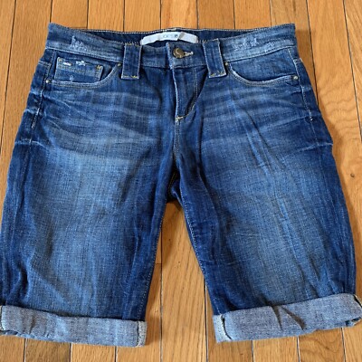 Joes Jeans Womens Shorts Sz 25 Denim Bermuda Walking Whiskered Karrie Wash 