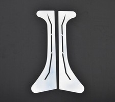 2x Stainless Steel Side Window Frames Column Decorations for Ford F-Max trucks