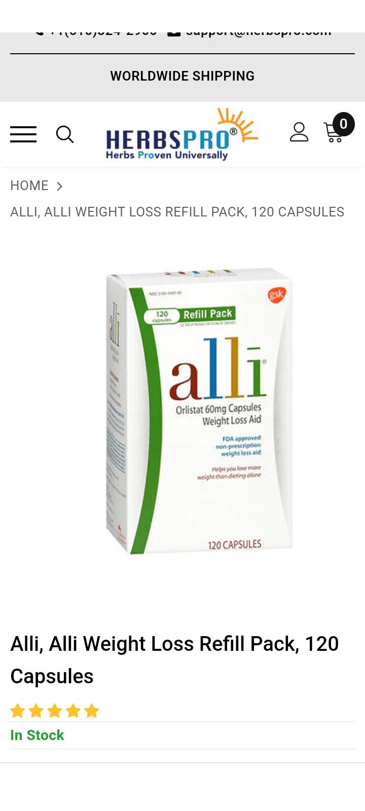 alli Orlistat 60mg Weight Loss Supplement Pills 60 Count 353100748618