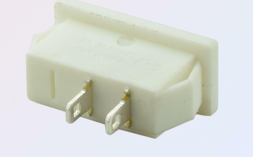 1PCS White rocker switch MR-2B-110-C5N-BB tube rocker switch 2pin 6A ...