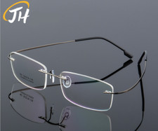 Flexible Memory Alloy Rimless Glasses Eyeglass Frames Women Men Reading Glasses