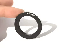 M32-M25 M32 Male Camera to M25 Female Lens Microscope Lens Adapter Ring