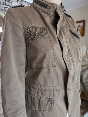 Zara Denim Jacket S stylish. Bronze studs. Hardley ever used. Stunning