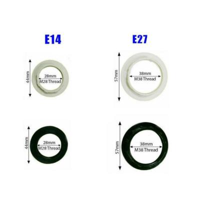 2Pcs E14 E27 Lampenschirm Kunststoffring Schirmträgerring Lampenring Schraubring