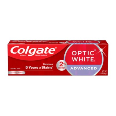 Colgate Optic White Advanced Whitening Toothpaste - Sparkling White - 3.2 oz