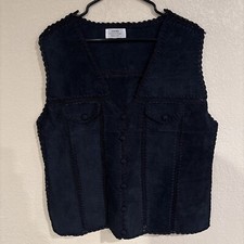 Vintage Crochet Patchwork Vest L