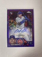 2023 Topps Chrome Update Purple Speckled Rookie Auto MATT MERVIS 044/299