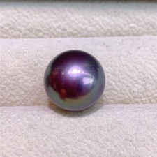 Huge 14mm natural south sea genuine purple lavender round loose pearl 883AAA