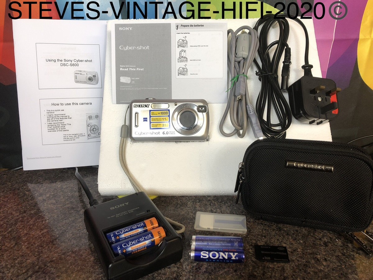 Sony DSC-S600 Cybershot 6.0MP Digital Camera + ACCESSORIES MINT L