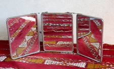 LE SOLIDE, ancien miroir triptyque, beau miroir barbier, le solide Paris, oiseau
