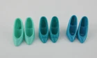 Barbie Vintage MOD Turquoise Shoe Lot Spikes Heel Pumps 3 Pairs Francie