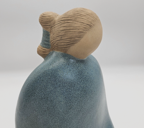 Jack Black Navajo Pottery Woman Kneeling Sculpture 1984 Signed 8.5" x 10" - Picture 5 of 7