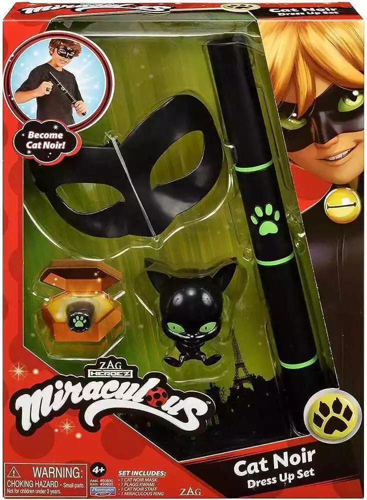 Miraculous Cat Noir Dress Up Role Play Set Playmates Ladybug