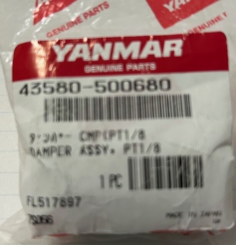 Yanmar Damper ASSY #43580-500680, NEW, OEM. In stock, ready to ship - Foto 1 di 4