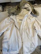 Abercrombie And Fitch White Ultra Winter Coat Size Medium