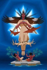 Oscar Howe : Sioux Origin : Archival Art Print