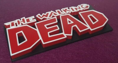 The Walking Dead - 200 mm breit - 3D gedrucktes Logo - Tür- oder Wandbild *